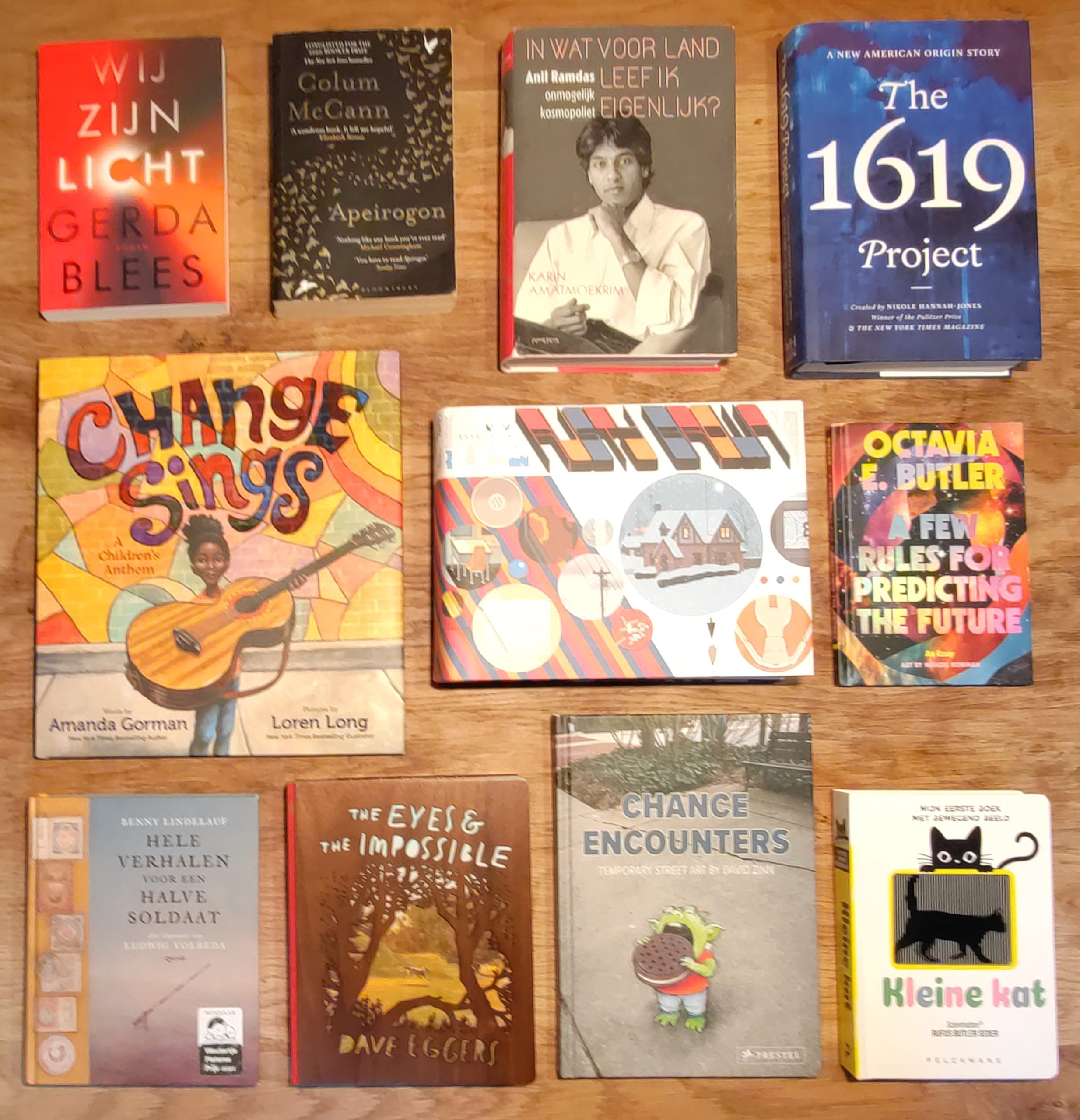 Fotocollage van de elf boeken die ik bespreek in de leesterugblik van 2025
